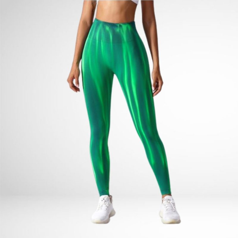 Colanti cu talie inalta FITINT Flame cu push up Verde Inchis 2025 1