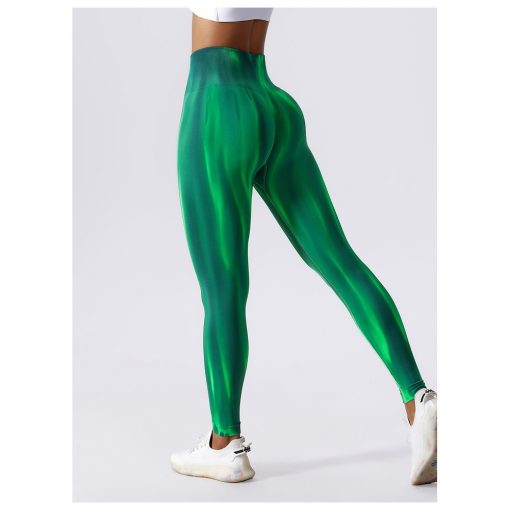 Colanti cu talie inalta FITINT Flame cu push up Verde 2023 6