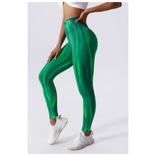 Colanti cu talie inalta FITINT Flame cu push up Verde 2023 7