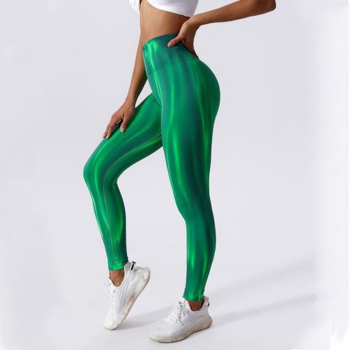 Colanti cu talie inalta FITINT Flame cu push up Verde 2023 1