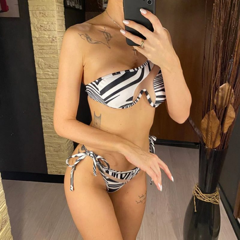 Costum de baie damă push-up Alb – FITINT 414 2025 4