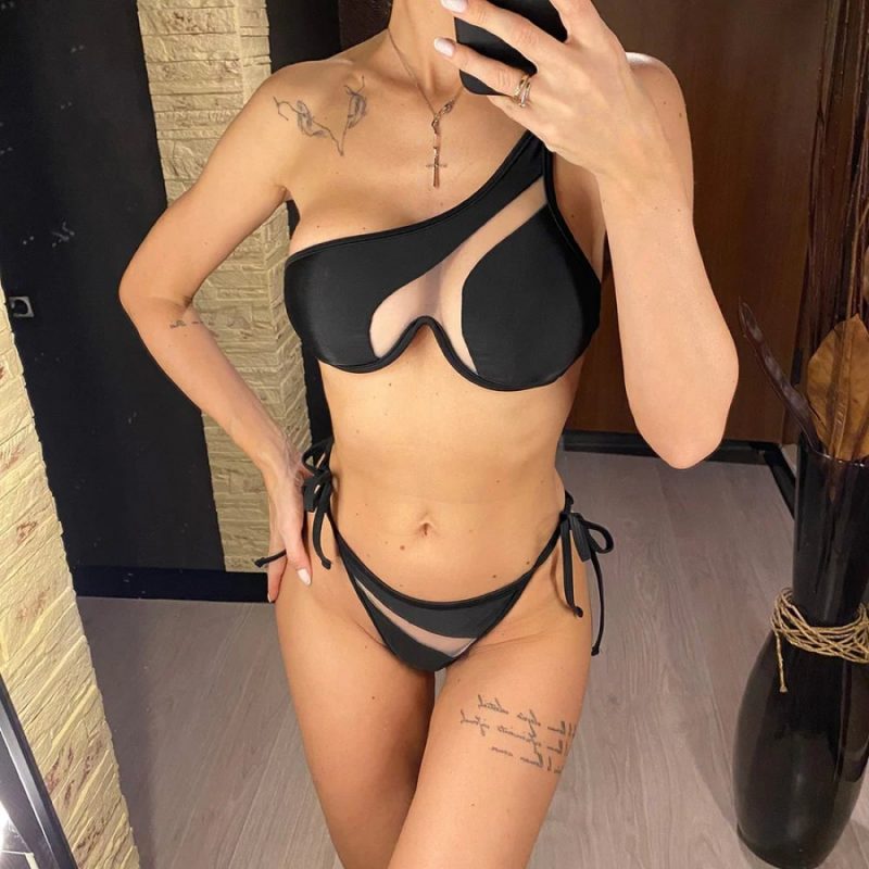 Costum de baie damă push-up Negru – FITINT 415 2025 2