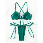 Costum de baie cu bikini reglabil FITINT Mykonos 2 piese push up Verde 2023 21