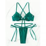 Costum de baie cu bikini reglabil FITINT Mykonos 2 piese push up Verde 2024 21