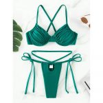 Costum de baie cu bikini reglabil FITINT Mykonos 2 piese push up Verde 2023 23