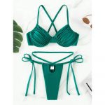 Costum de baie damă 2 piese Verde – FITINT 404 2025 23