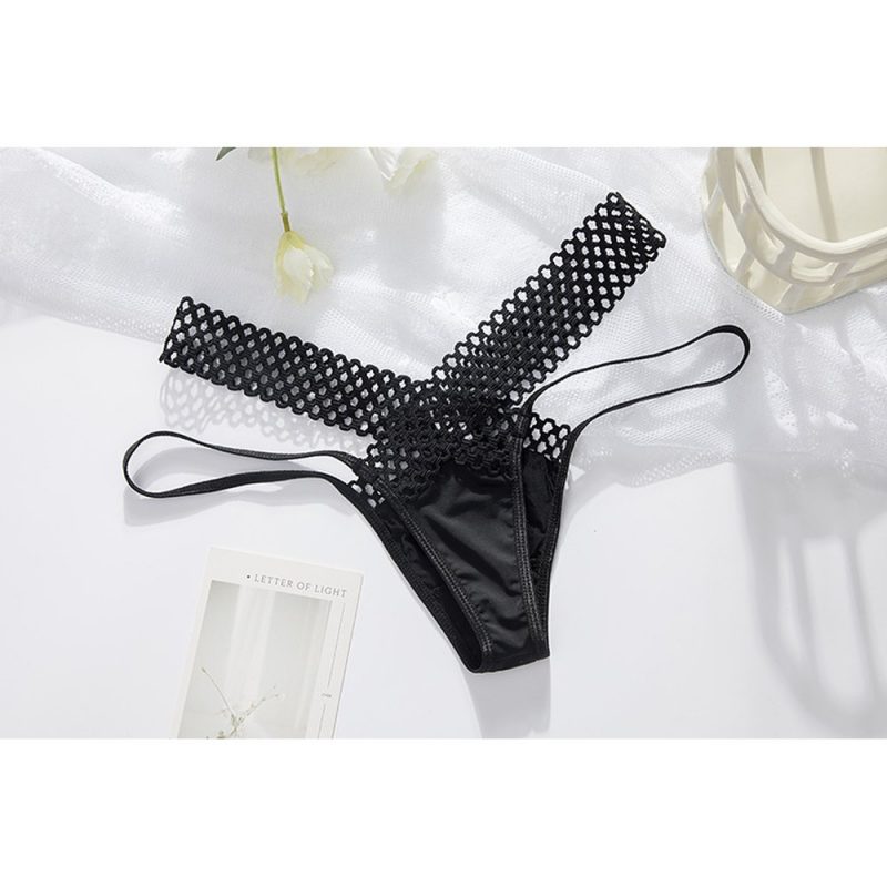Chiloti dama tanga cu plasa negri 159 2025 6