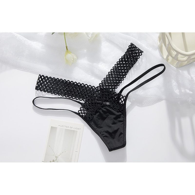 Chiloti dama tanga cu plasa negri 159 2025 7