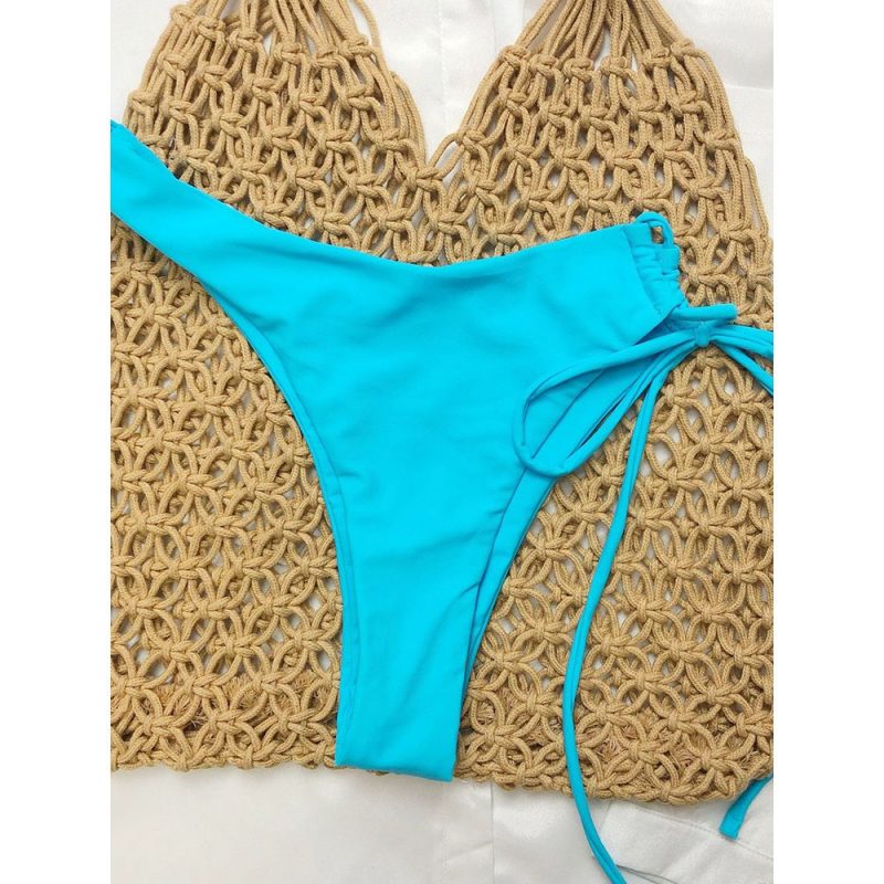 Costum de baie damă talie înaltă Albastru – FITINT 166 2025 7