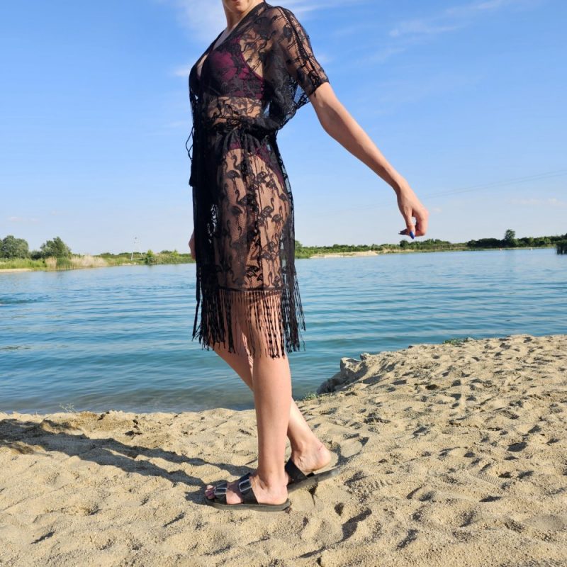 Rochie de plajă damă Negru – FITINT 207 2025 3