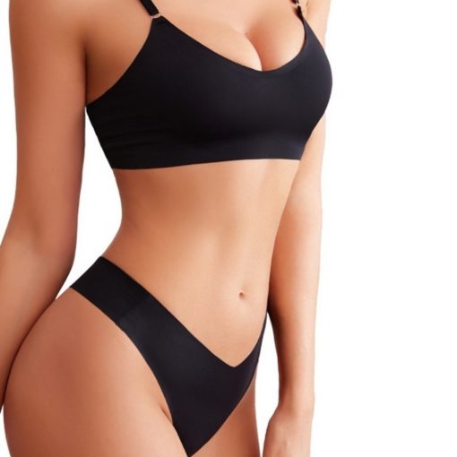 Set sutien și chilot fara cusaturi Negru 025 2024 3