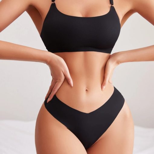 Set sutien și chilot fara cusaturi Negru 025 2023 5