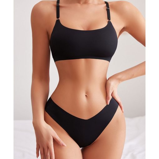 Set sutien și chilot fara cusaturi Negru 025 2023 9