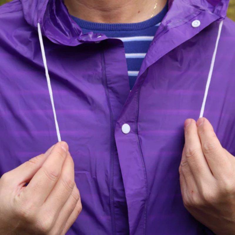 Pelerina de ploaie unisex FITINT impermeabila cu gluga Mov 2025 4
