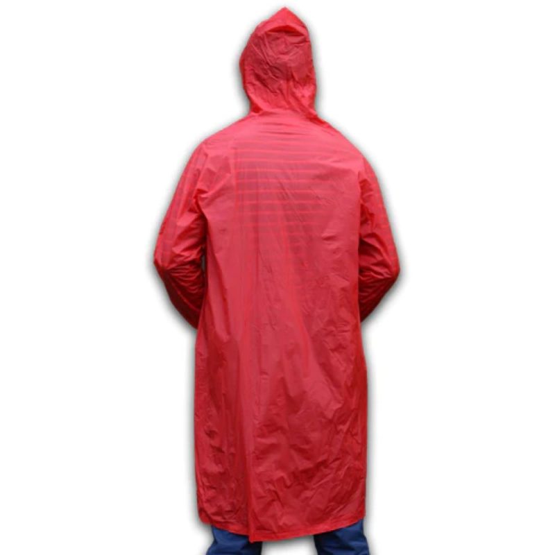 Pelerina de ploaie unisex FITINT impermeabila cu gluga Rosu 2025 3