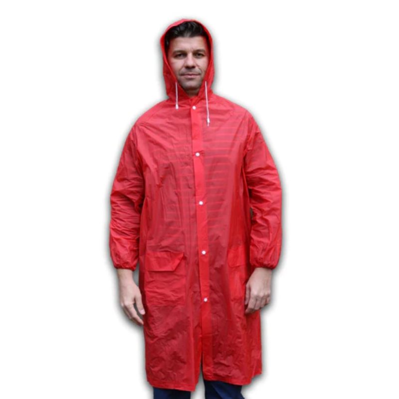 Pelerina de ploaie unisex FITINT impermeabila cu gluga Rosu 2025 1