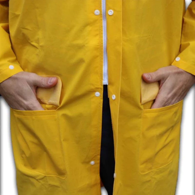 Pelerina de ploaie unisex FITINT Rainy cu gluga Galben 2025 3