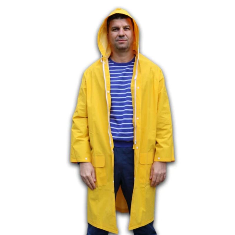 Pelerina de ploaie unisex FITINT Rainy cu gluga Galben 2025 5