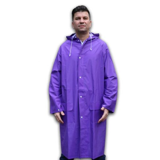 Pelerina de ploaie unisex FITINT Rainy cu gluga Mov 2023 1