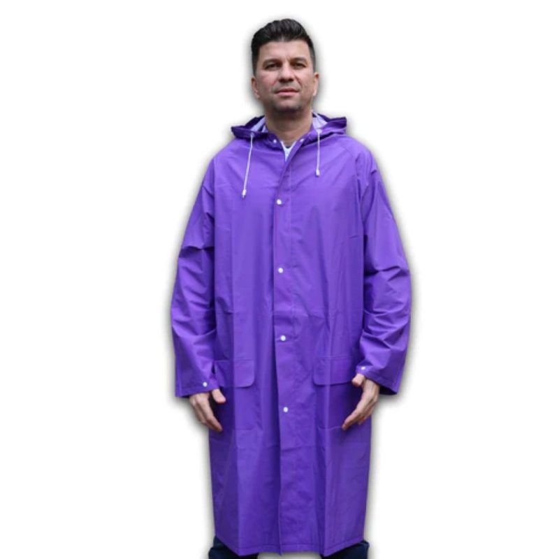 Pelerina de ploaie unisex FITINT Rainy cu gluga Mov 2025 1
