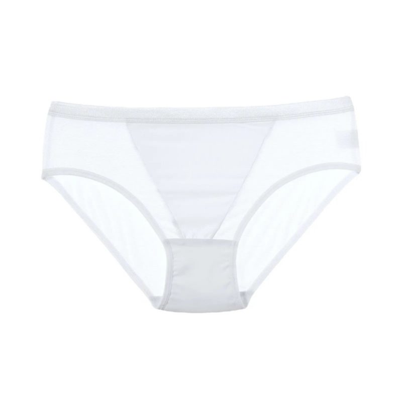 Chiloti dama cu talie inalta FITINT cu insertii de plasa Alb 145 2025 6