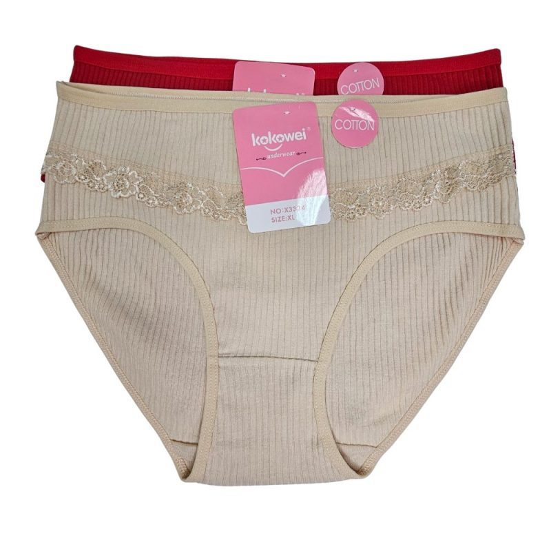 Set chilot normal bumbac FITINT cu model brodat 2 perechi 2025 2