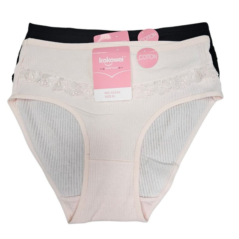 Set chilot normal bumbac FITINT cu model brodat 2 perechi 2025 3
