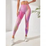 Colanți sport damă push-up talie înaltă Roz – FITINT 223 2025 6