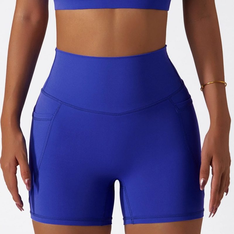 Colanți sport damă talie înaltă Albastru – FITINT 148 2025 6