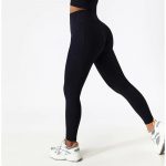 Colanți sport damă fără cusături Negru – FITINT 080 2025 13