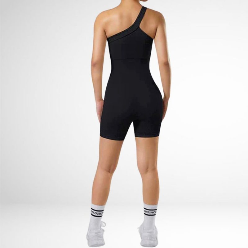 Salopetă fitness damă push-up Negru – FITINT 228 2025 2