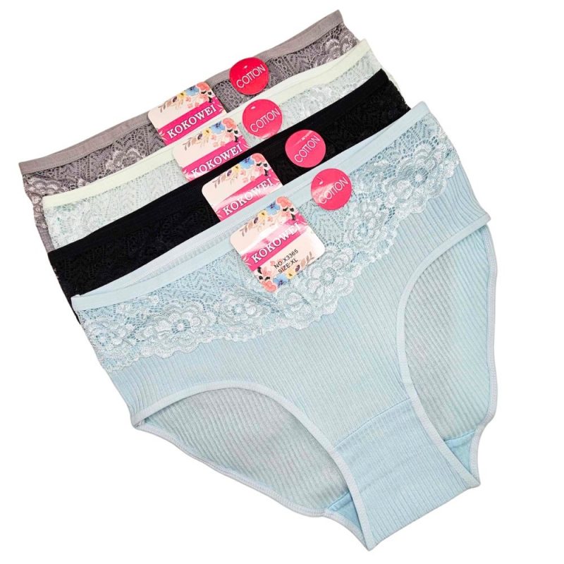 Set chilot normal cu model brodat FITINT bumbac 2 perechi 2025 1