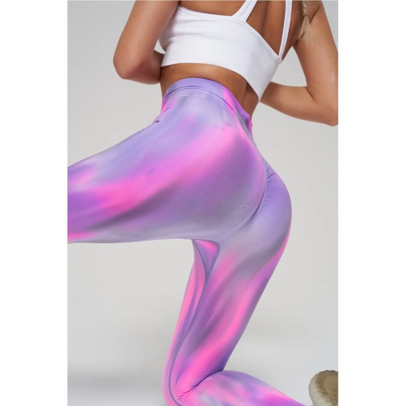 Colanți sport damă push-up talie înaltă Mov – FITINT 351 2025 2