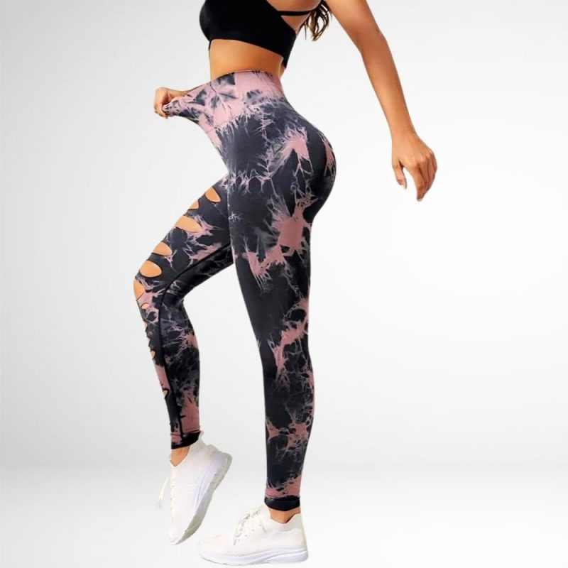 Colanți sport damă push-up talie înaltă Negru – FITINT 449 2025 4