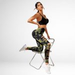 Colanți sport damă push-up talie înaltă Verde – FITINT 448 2025 11