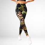 Colanți sport damă push-up talie înaltă Verde – FITINT 448 2025 13