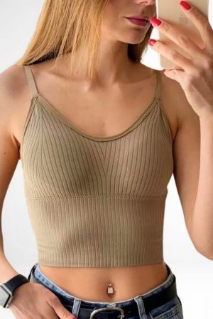 Bustieră sport damă material elastic Rosu – FITINT 238 2025 29