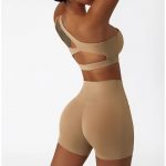 Bustieră sport damă push-up material elastic Maro – FITINT 077 2025 15