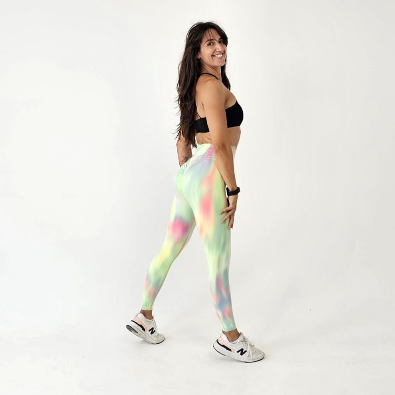 Colanți sport damă push-up talie înaltă Verde – FITINT 452 2025 4