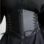 Curea tip centura ajustabila, lata FITINT corset cu fermoar Negru 2024 15