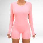 Salopetă fitness damă push-up Roz – FITINT 399 2025 9