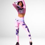 Set fitness 2 piese FITINT Cartoon Crop Top Roz 2024 7