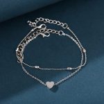 Bratara de picior argintie cu inima Love 340 damă Argintiu FITINT 340 2025 20