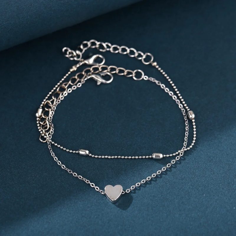 Bratara de picior argintie cu inima Love 340 damă Argintiu FITINT 340 2025 7