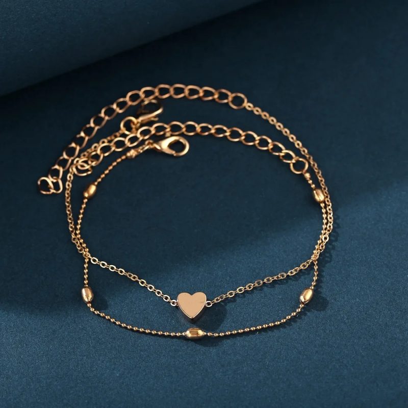 Bratara de picior aurie cu inima Love 340 damă Auriu FITINT 340 2025 10