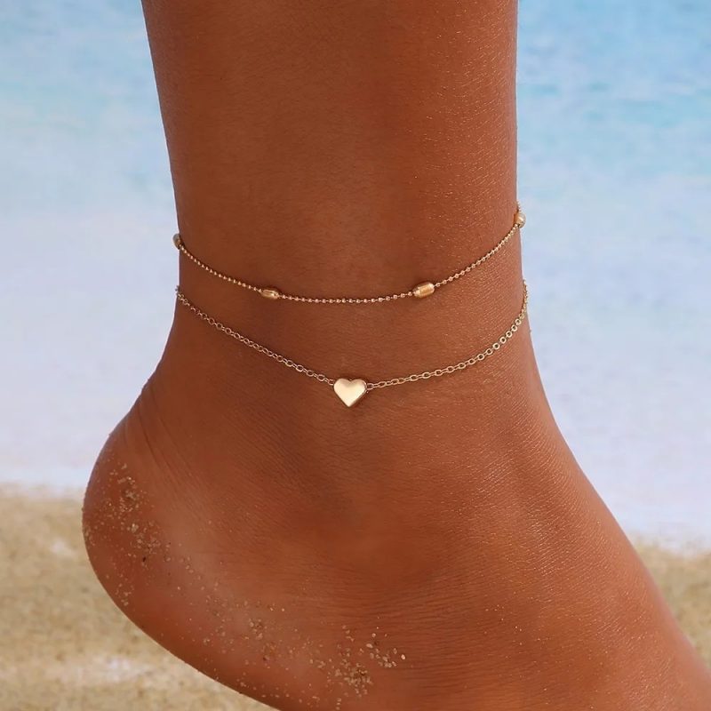 Bratara de picior aurie cu inima Love 340 damă Auriu FITINT 340 2025 12