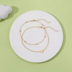 Bratara de picior aurie cu inima Love 340 damă Auriu FITINT 340 2025 26