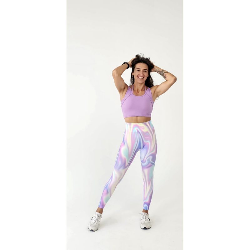 Colanți sport damă push-up talie înaltă Multicolor – FITINT 437 2025 4
