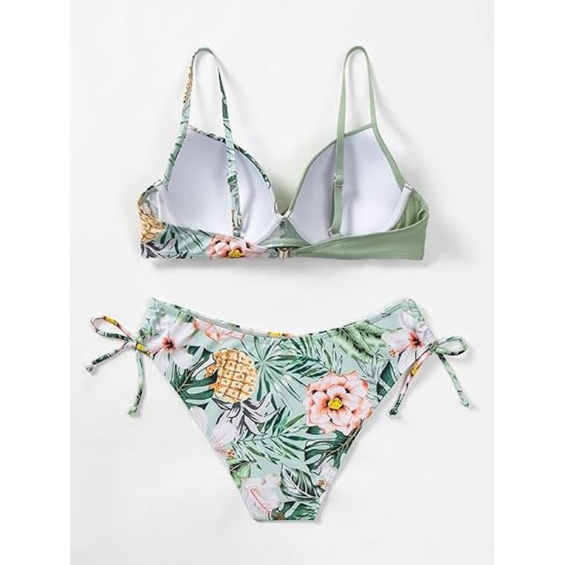 Costum de baie damă push-up talie înaltă Verde – FITINT 392 2025 6