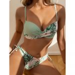 Costum de baie damă push-up talie înaltă Verde – FITINT 392 2025 11